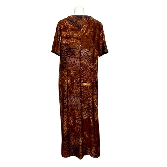 Animal print stretchy v neck retro Muu Muu size 18 - Picture 3 of 7